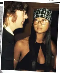  ?? Pictures: LEBRECHT COLLECTION/AP ?? 18-month affair: John Lennon (left and above) with May Pang