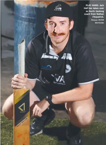  ?? Picture: PETER RISTEVSKI ?? PLAY HARD: Jack Hall has taken over as North Geelong coach from Nathan Fitzpatric­k.