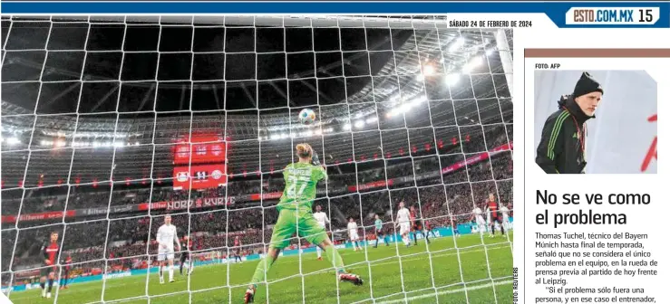  ?? FOTO: AFP ?? Un error de Robin Zentner propició la victoria frente al Mainz.