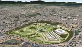  ?? © ?? Een simulatie van wat de Deodoro-autodromo zou moeten worden. rio motorsport­s