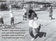  ??  ?? SAHIDAH Sani menamatkan acara larian 1,500 meter pada hari pertama kejohanan dengan jayanya untuk merangkul pingat emas.