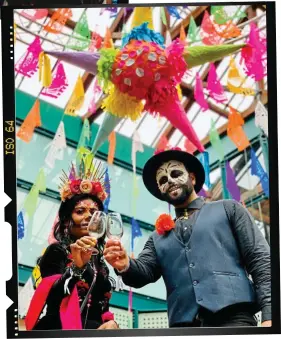  ?? ?? Raise a glass: the mind-numbing joys of tequila are celebrated at La Piñata. Far left, the humble chicken wing is king at Wing Fest and a Taste of London pudding. Main, Pub in the Park, pictured with founder Tom Kerridge, is touring the UK