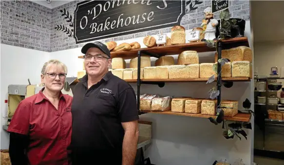  ?? Photo: Bev Lacey ?? O’DONNELL’S BAKEHOUSE: Robyn and Brenden O’Donnell are thrilled to have opened a second bakery at Wilsonton Shopping Centre.