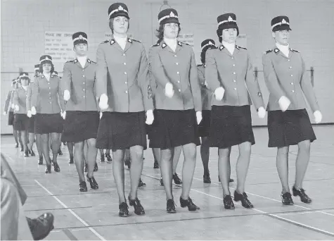  ?? DON HEALY/Leader-Post ?? The first female RCMP officers graduate from the RCMP Academy in this photo from March 1975.