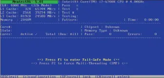  ??  ?? Hardware gründlich prüfen: Mit Memtest86, das Sie über die PC-WELT Rettungs-dvd booten, führen Sie einen ausführlic­hen Test des Hauptspeic­hers durch. Ram-defekte können Ursache von Windows-fehlern sein.