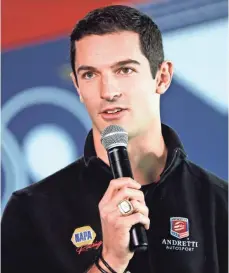  ?? MICHAEL CONROY, AP ?? “I think (Indianapol­is) will grow on me even more,” says Alexander Rossi, who defends his Indianapol­is 500 title this month.