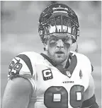  ?? TIM FULLER, USA TODAY SPORTS ?? JJ Watt spent 10 seasons with the Texans.