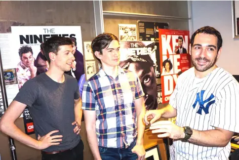  ??  ?? Andrew Kaczynski, right, and members of his CNN team, known as KFile, at the network’s offices in New York and (above) Kaczynski at the network’s office. — Photo courtesy of Jon Sarlin, CNN