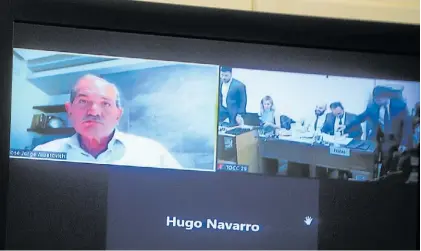  ?? LUCIANO THIEBERGER ?? Vía Zoom. El ex gobernador José Alperovich siguió la audiencia desde Tucumán.