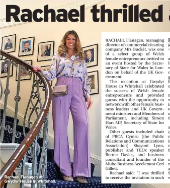  ?? ?? Rachael Flanagan at Gwydyr House in Whitehall.