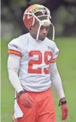  ?? DENNY MEDLEY, USA TODAY SPORTS ?? Eric Berry, shown walking to practice July 29, was declared cancer-free June 22.