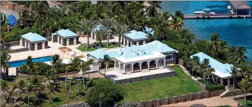  ??  ?? DESTINATIO­N: Flight logs appear to show that Shelley Lewis travelled with Jeffrey Epstein to Little St James, his private island in the Caribbean