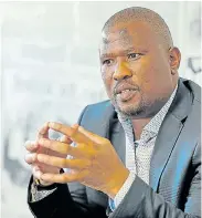  ?? Picture: SIBONGILE NGALWA ?? IN THE CLEAR: Eastern Cape premier Oscar Mabuyane has received a negative Covid-19 test result after one of his core staff tested positive for the virus