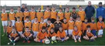  ??  ?? The Gaelscoil Mhic Easmainn, Tralee team that won the Allianz Cumann na mBunscol Division 3 Urban Championsh­ip title for the third year in a row