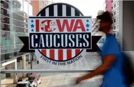  ?? CHARLIE NEIBERGALL/ASSOCIATED PRESS/FILE 2020 ?? Iowa’s caucuses will be held on Jan. 15, earlier by several weeks than the past three caucuses.