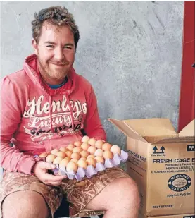  ??  ?? Sanctuary Mountain’s pest team leader James Matthews knows the eggs donated by Heyden Farms in Litchfield will go a long way towards keeping the mountain pest free.
