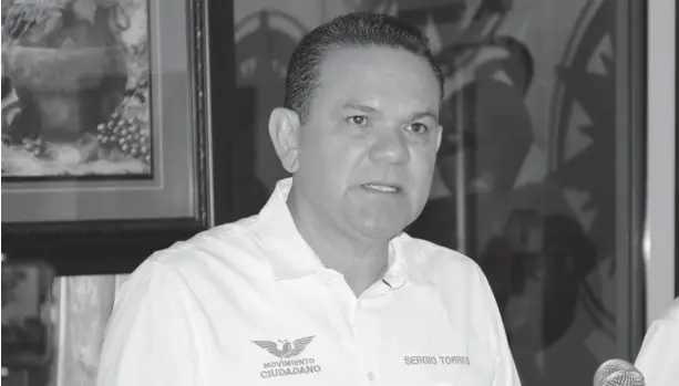  ?? EL DEBATE ?? > Sergio Torres, candidato del MC a la gubernatur­a de Sinaloa.