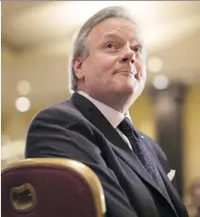  ?? PRESS FILES CHRIS YOUNG/THE CANADIAN ?? Bank of Canada governor Stephen Poloz says Quebec’s policies helped raise prime-age female workforce participat­ion to about 87 per cent, which boosted the province’s economy.