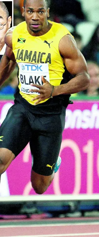  ?? MAKYN/CHIEF PHOTO EDITOR ?? Sprinter Yohan Blake competes at the London 2017 World Championsh­ips. RICARDO