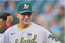  ?? Ted S. Warren / Associated Press ?? The A’s Bob Melvin is third among active managers in ejections, behind Tony La Russa and Joe Maddon.