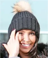  ??  ?? Christine Bleakley wears a pom-pom