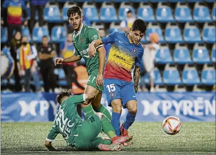  ?? FOTO: FC ANDORRA ?? El Cornellà cayó en campo del Andorra
Los verdes se habían adelantado en el marcador