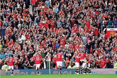  ?? PA ?? Happy days: the Glazers look to be moving on from United, to the delight of their fans