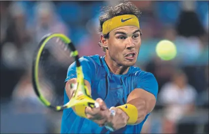  ?? FOTO: GETTY ?? Rafa Nadal, de Abu Dhabi a Brisbane. Tras renunciar a un segundo partido de exhibición, el nº 2 mundial ya piensa en su estreno ATP