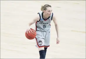  ?? Morry Gash / Associated Press ?? UConn’s Paige Bueckers became the first freshman to win the AP Player of the Year award on Wednesday.