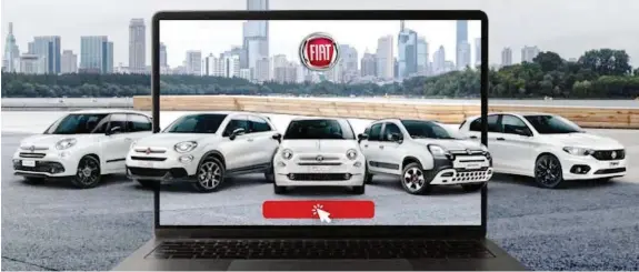  ??  ?? Un’immagine della nuova soluzione di vendita e-Shop per FCA, con l’utilizzo del web, via computer o tablet o smartphone, per poter effettuare la propria scelta