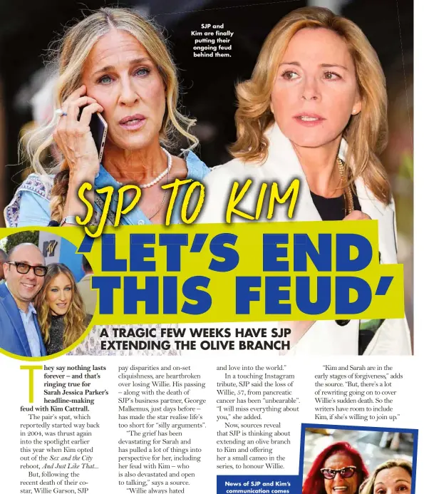  ?? ?? SJP and Kim are finally putting their ongoing feud behind them.