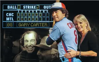  ?? DAVE SIDAWAY ?? Sandy Carter, the wife of former Expos catcher Gary Carter, thanks the people of Montreal for rememberin­g her high school sweetheart, “it just means the world to us. It really does.”