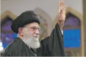  ?? IRANIAN SUPREME LEADER’S WEBSITE/AFP VIA GETTY IMAGES ?? Iran’s Supreme Leader Ayatollah Ali Khamenei addresses a meeting in Tehran on Wednesday.
