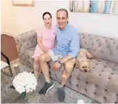  ?? JOHN MCCALL/SOUTH FLORIDA SUN SENTNEL ?? Alan Schwartz and his wife sit in their Boca Raton apartment Thursday.