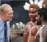  ??  ?? “Continuity”: the Duke is still passionate about carriage driving. Above, with then-Princess Elizabeth on their wedding day in 1947, at Highland Games, and meeting locals in Queensland, Australia