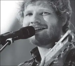  ??  ?? “Ed Sheeran — Live at Wembley Stadium” airs at 7 p.m. Sunday on NBC.