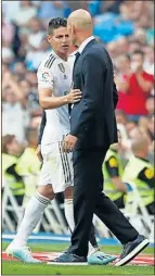  ??  ?? SINTONÍA. James y Zidane.