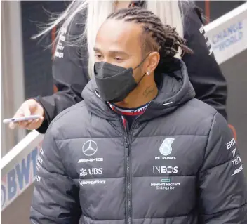  ?? — Reuters ?? Mercedes’ Lewis Hamilton at Sochi Autodrom, ahead of the Russian GP.