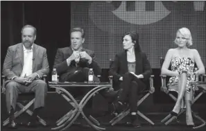  ??  ?? UPCOMING PROGRAMS: Paul Giamatti, from left, Damian Lewis, Maggie Siff and Malin Akerman
participat­e in the “Billions” panel Tuesday at the Showtime Summer TCA Tour at the Beverly Hilton Hotel in Beverly Hills, Calif.