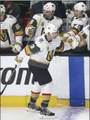  ?? Chase Stevens ?? Las Vegas Review-journal Golden Knights defenseman Brayden Mcnabb (4) had the only goal in seriesclin­ching victory over the Los Angeles Kings and an assist in Game 1.