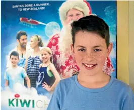  ?? SARA MEIJ ?? Nelson Intermedia­te student Samuel Clark is playing a lead role in New Zealand’s first Christmas movie.