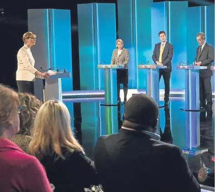 ?? Picture: Getty Images. ?? One of the televised debates from the 2015 election.