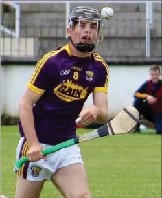  ??  ?? Wexford midfielder Cian Molloy has time on the ball in Newbridge on Saturday during the clearcut win against Kildare.