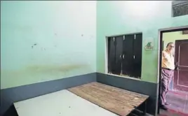  ?? AMAL KS/HT PHOTO ?? The room where terror accused Parvaiz Rashid Lone used to stay in Amroha on Saturday.