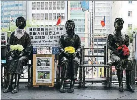  ?? ISMAEL ARANA ?? Memorial. Hong Kong recuerda a las esclavas sexuales de toda Asia cercadel consulado de Japón