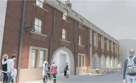  ??  ?? An artist’s impression from Ainsworth Spark Associates showing how the revamped Old Fire Station will look.