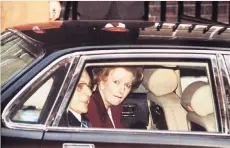  ??  ?? Driven out: Margaret Thatcher was ousted by colleagues 30 years ago this month