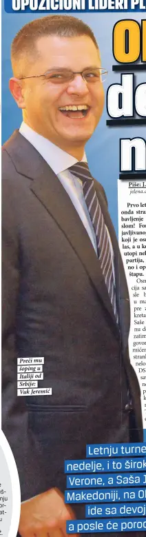  ??  ?? Preči mu šoping u Italiji od Srbije:
Vuk Jeremić