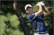  ?? (AP/Darron Cummings) ?? Collin Morikawa was at 13-under 131, one shot off the 36-hole course record set in 2017, after Friday’s second round of the PGA Workday Charity Open in Dublin, Ohio. The round was suspended by darkness with 33 golfers still on the course.