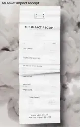  ?? ?? An Asket impact receipt.